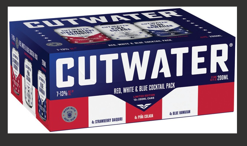 Cut Water Red White & Blue